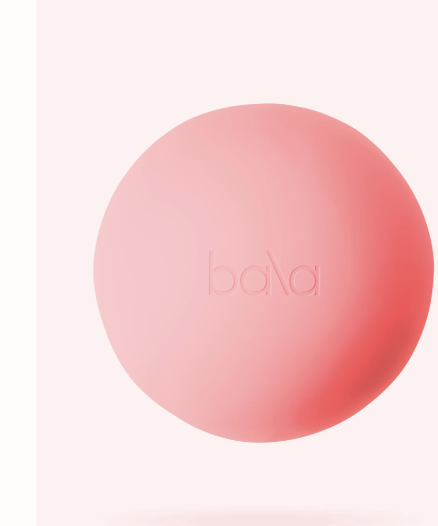 pink silicone ball for pilates workout